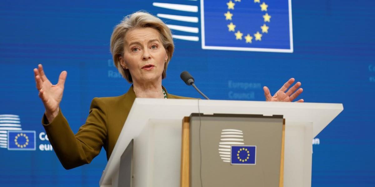 Ursula van der Leyen, ordförande i EU-kommissionen ger nu svar på tullarna från USA.