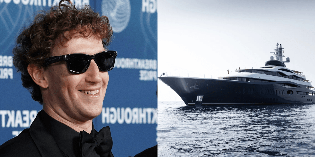 Zuckerbergs flytande palats, Launchpad, seglade nyligen förbi Hebriderna på väg mot Norge – med helikopterplattor, jacuzzi och ett eget gym ombord. (Foto: Jordan Strauss/TT/ Fedship)