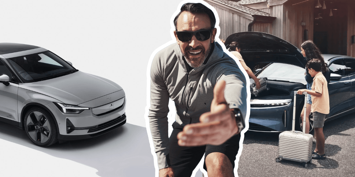 Kom hit säger Polestar till Teslaägarna. (Foto: Polestar, Lucid och Getty Images)