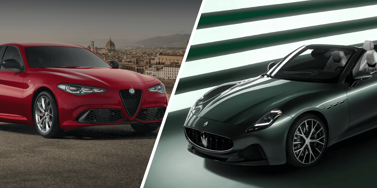 Måste Stellantis knoppa av varumärken och sälja till Asien? (Foto: Alfa Romeo och Maserati)