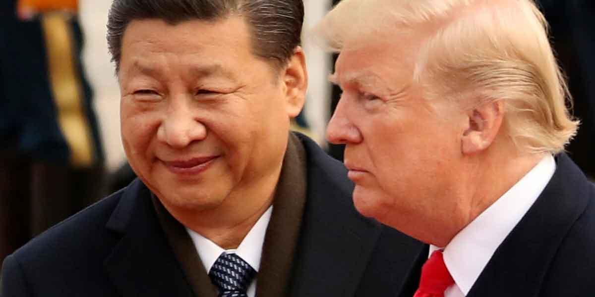 Donald Trump och Xi Jinping.