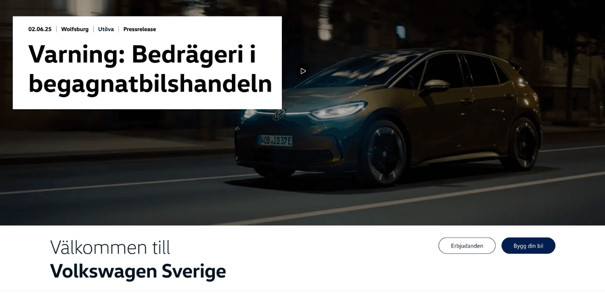 Bilden är från den svenska officiella sidan med tillägg av en del av deras pressmeddelande. (Foto: Volkswagen)