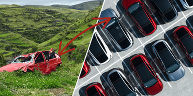 Byt in din gamla bil och få 40 000 kronor. (Foto: Tesla och Canva)