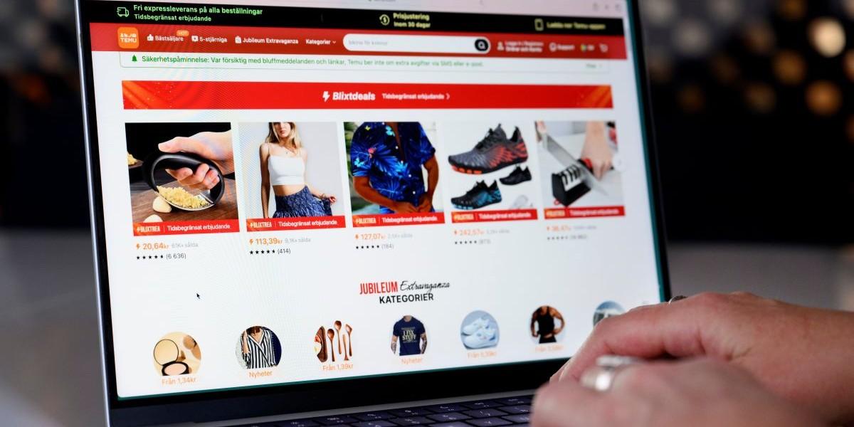 Varnar för att köpa leksaker från Temu och Shein