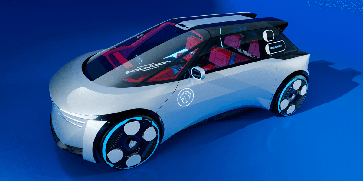Detta är Peugeots framtidsvision, “Polygon”-konceptbilen. (Foto: Stellantis)