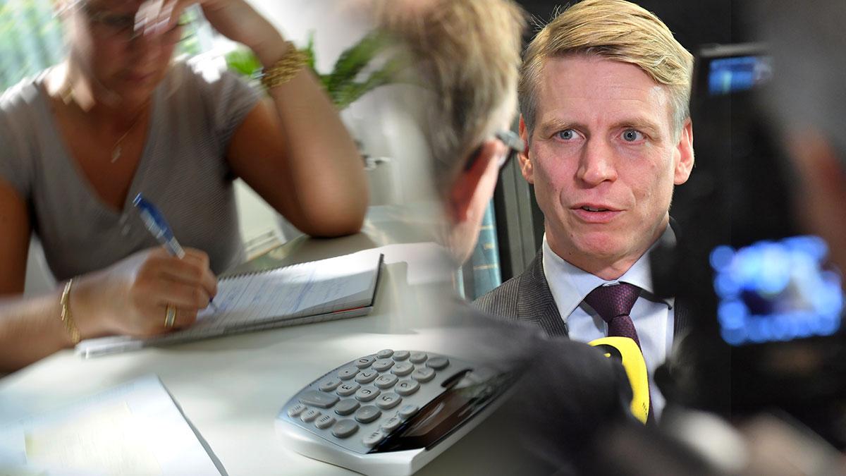 Per Bolunds (höger) poäng om att banker har rätt att låta vissa kunder slippa amorteringskravet verkar inte tillämpas för många kunder