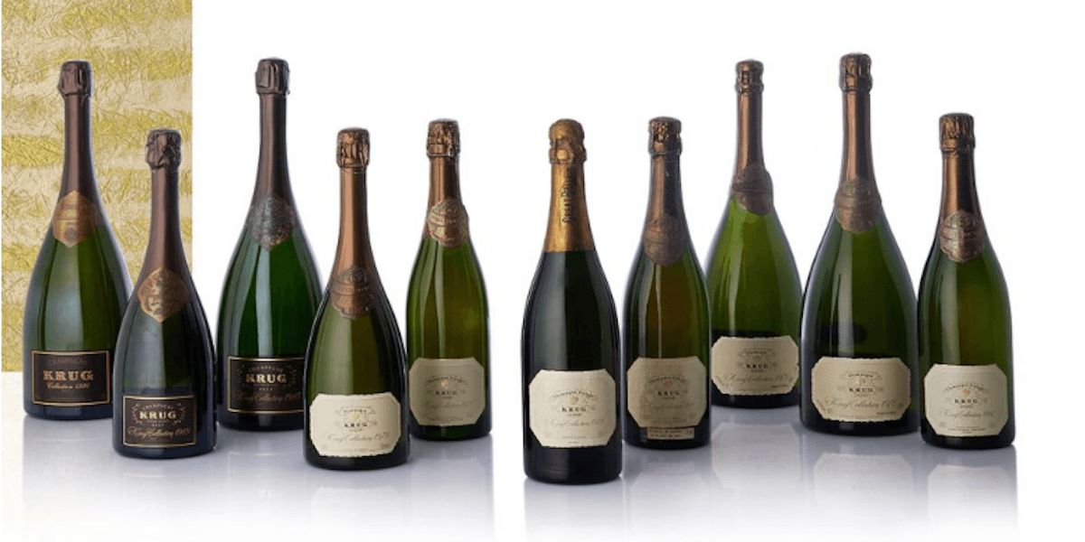 Champagnehuset Krug fanns med på den senaste auktionen.