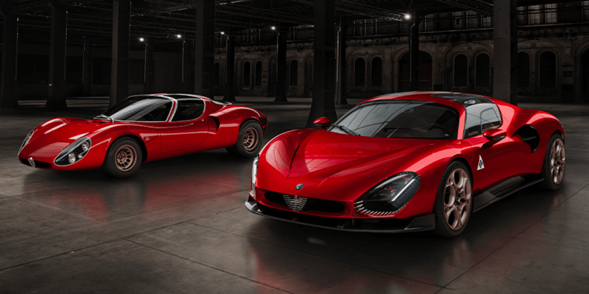 Alfa Romeo 33 Stradale. Nytt möter gammalt. (Foto: Alfa Romeo)