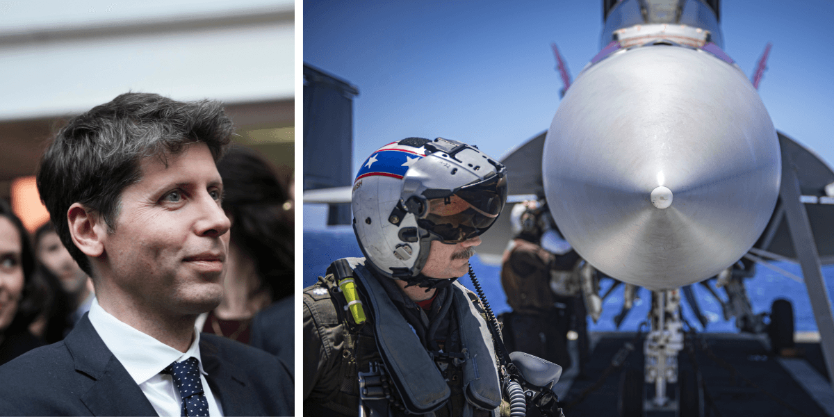Open AI har signat med Pentagon. (Foto: Aurelien Morissard/AP/TT samt Amerikanska försvarsdepartementet)