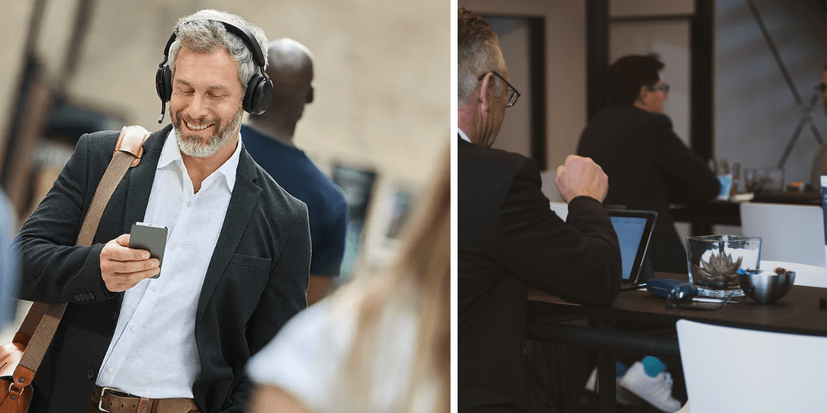 Viktigt att tänka på alla aspekter av arbetslivets faror. (Foto: Jabra och Sven Mieke på Unsplash)