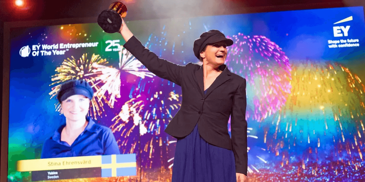 Stina Ehrensvärd vann priset som världens främsta entreprenör