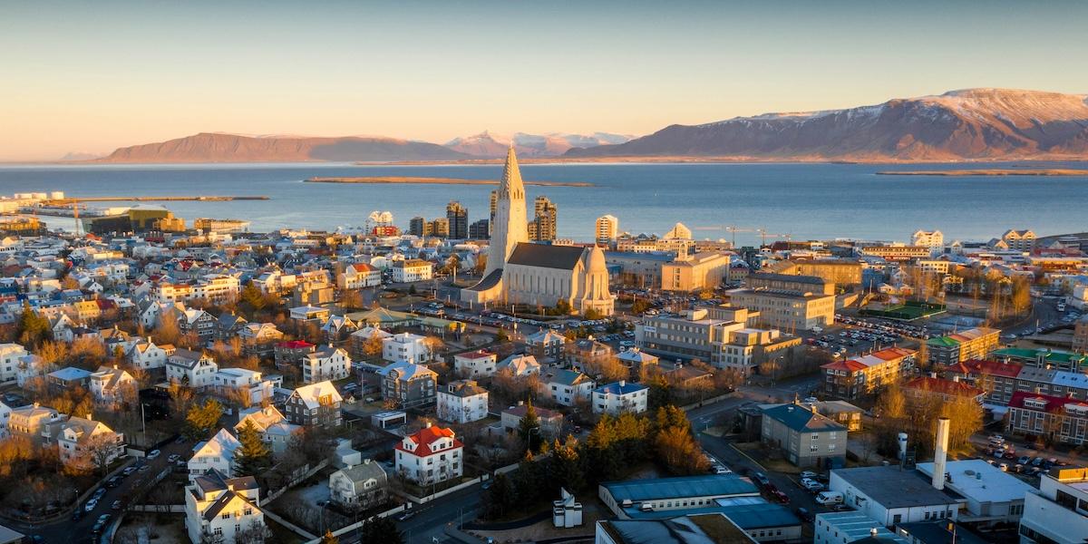 Reykjavik i Island, landet som toppar Global Peace Index 2025.